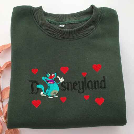 Oggy Disneyland Embroidery, Disneyland Embroidered Sweatshirt, Movie Disney Inspired, Best Gifts Idea For Him Her - Image 3