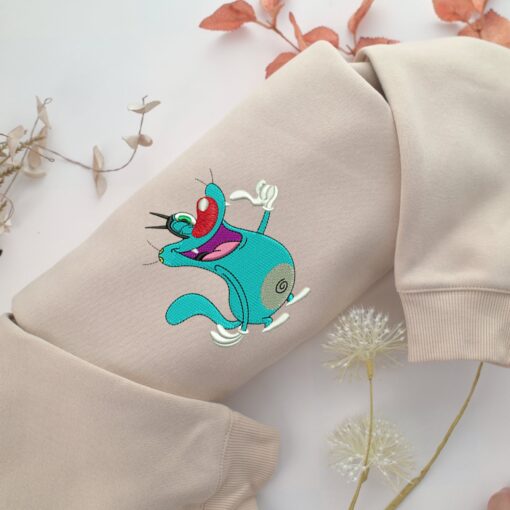 Oggy Embroidery, Disneyland Embroidered Sweatshirt, Movie Disney Inspired, Best Gifts Idea For Him Her