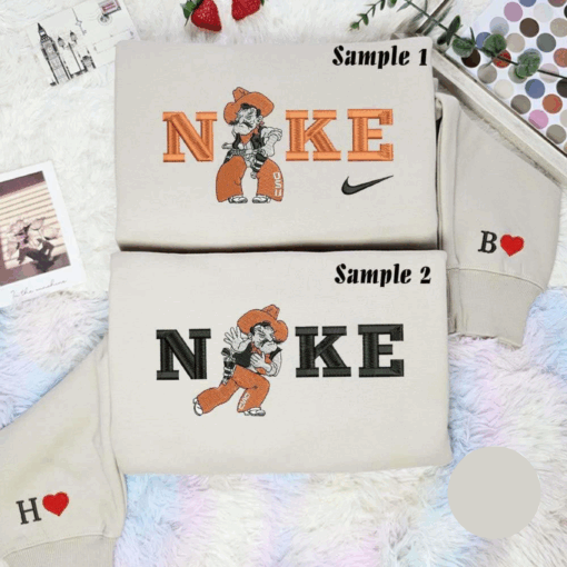 Oklahoma States Cowboys Ncaa Sports Embroidered Couples Shirts
