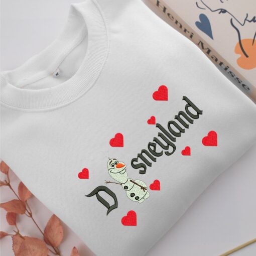 Olaf Disneyland Embroidery, Disneyland Embroidered Sweatshirt, Movie Disney Inspired, Best Gifts Idea For Him Her - Image 2