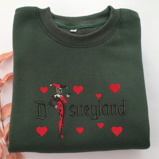 Old Harley Quinn Disneyland Embroidery, Disneyland Embroidered Sweatshirt, Movie Disney Inspired, Best Gifts Idea For Him Her - Image 3