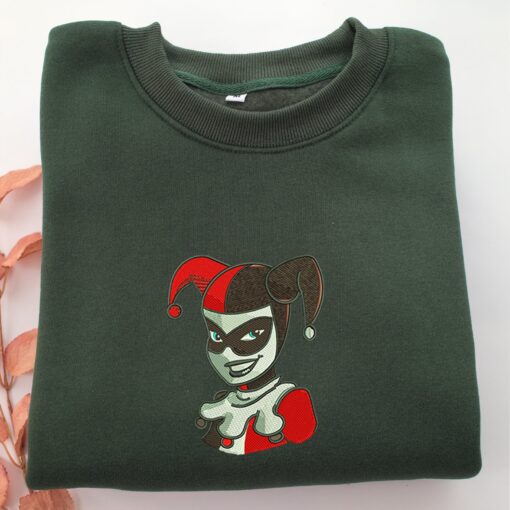 Old Harley Quinn Half Nike Embroidered Sweatshirt, Nike Movie Inspired, Best Gifts Idea For Him Her - Image 3