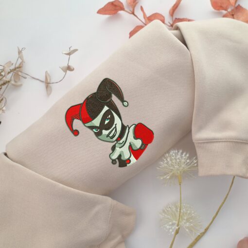 Old Harley Quinn Half Nike Embroidered Sweatshirt, Nike Movie Inspired, Best Gifts Idea For Him Her