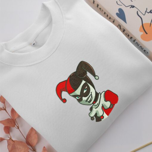 Old Harley Quinn Half Nike Embroidered Sweatshirt, Nike Movie Inspired, Best Gifts Idea For Him Her - Image 2