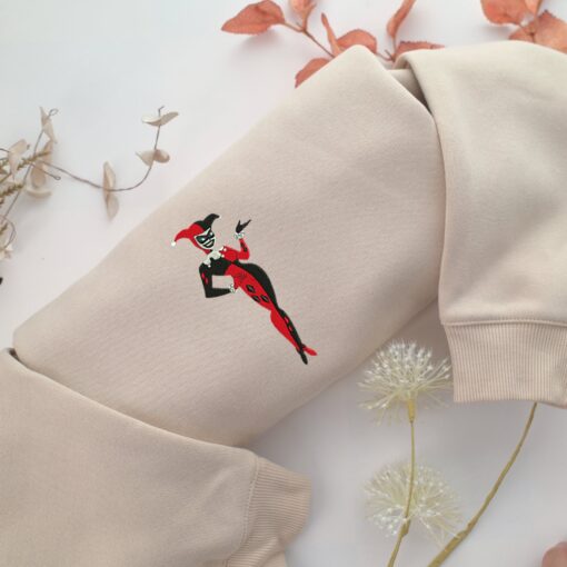 Old Harley Quinn Nike Embroidered Sweatshirt, Nike Movie Inspired, Best Gifts Idea For Him Her