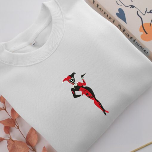 Old Harley Quinn Nike Embroidered Sweatshirt, Nike Movie Inspired, Best Gifts Idea For Him Her - Image 2