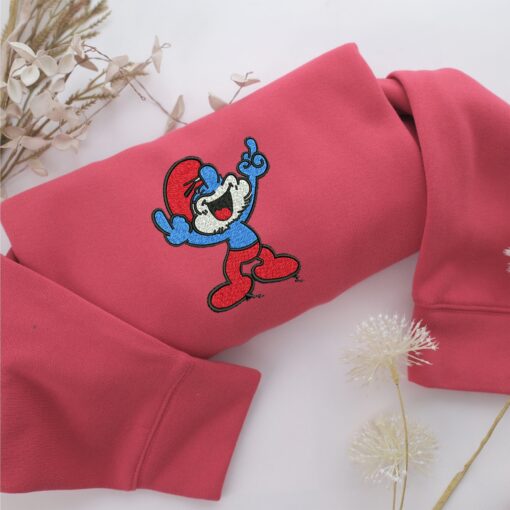 Old Smurfs Embroidery, Disneyland Embroidered Sweatshirt, Movie Disney Inspired, Best Gifts Idea For Him Her - Image 4