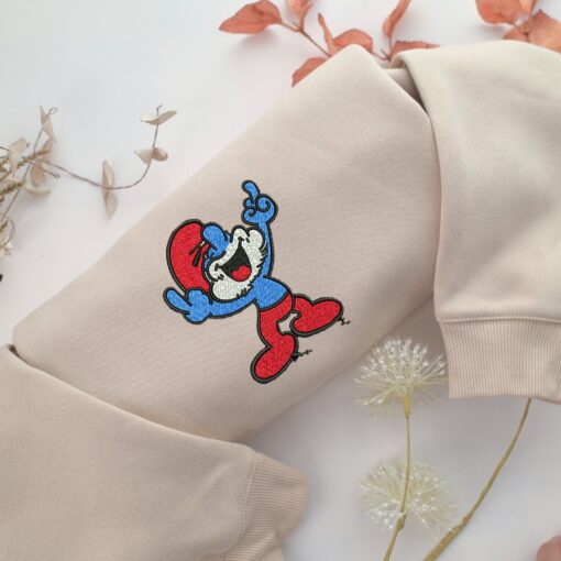 Old Smurfs Embroidery, Disneyland Embroidered Sweatshirt, Movie Disney Inspired, Best Gifts Idea For Him Her