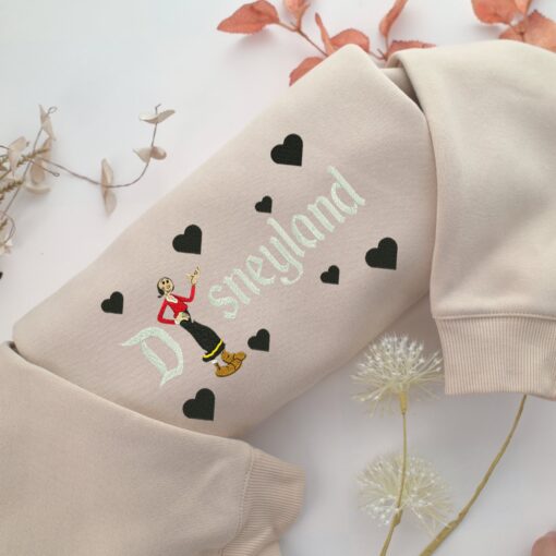 Olive Oyl Disneyland Embroidery, Disneyland Embroidered Sweatshirt, Movie Disney Inspired, Best Gifts Idea For Him Her
