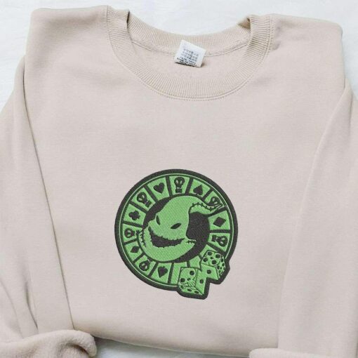 Oogie Boogie Casino Embroidered Sweatshirt The Nightmare Before Christmas Embroidered Hoodie Halloween Embroidered Shirt
