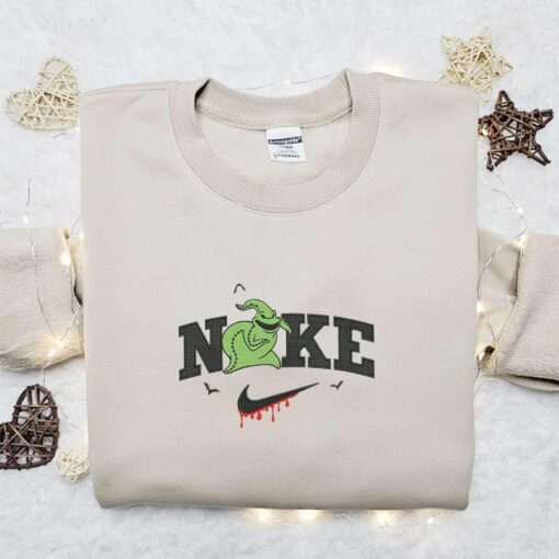 Oogie Boogie Halloween x Nike Embroidered Sweatshirt Horror Movie Halloween Embroidered Shirt Best Halloween Gift Ideas