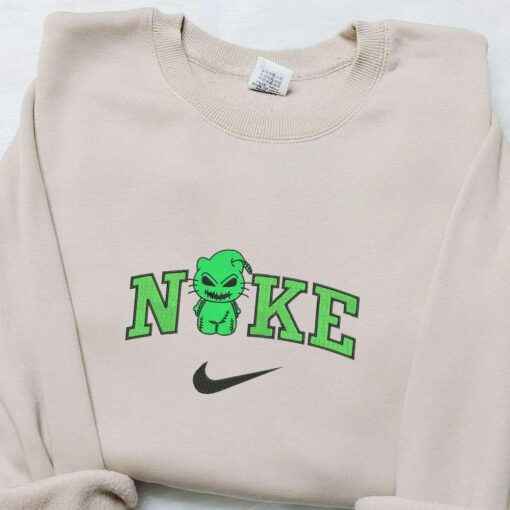 Oogie Boogie Hello Kitty x Nike Embroidered Sweatshirt Cartoon Halloween Embroidered Shirt Best Halloween Gift Ideas