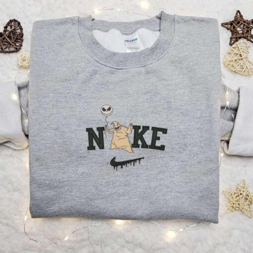 Oogie Boogie Jack Balloon x Nike Embroidered Sweatshirt Horror Movie Halloween Embroidered Shirt Best Halloween Gift Ideas
