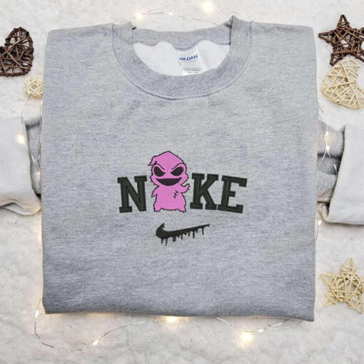 Oogie Boogie Movie x Nike Embroidered Sweatshirt Horror Movie Halloween Embroidered Shirt Best Halloween Gift Ideas