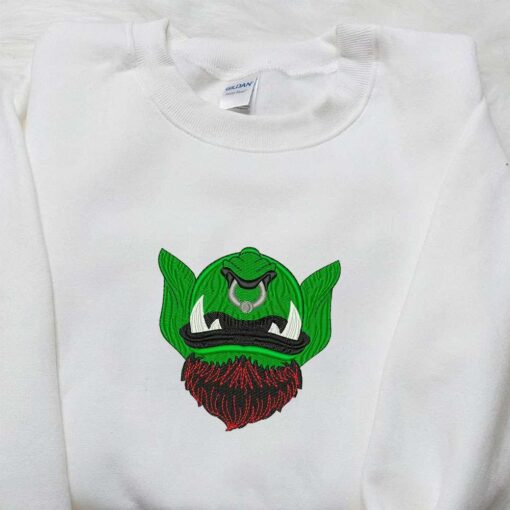 Orc Mouth Embroidered Sweatshirt Halloween Embroidered Hoodie Best Halloween Gift Ideas