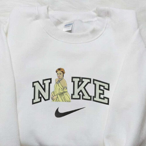 Padme Amidala x Nike Embroidered Sweatshirt Star Wars Cartoon Embroidered Shirt Nike Inspired Embroidered Shirt