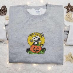 Peanuts Snoopy Halloween Embroidered Shirt Peanuts Cartoon Halloween Embroidered Shirt Best Halloween Gift Ideas