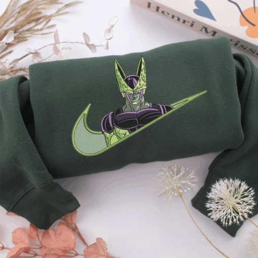 Perfect Cell Swoosh Nike Embroidered Sweatshirt, Nike Movie Inspired, Best Gifts Idea For Him Her - Image 3