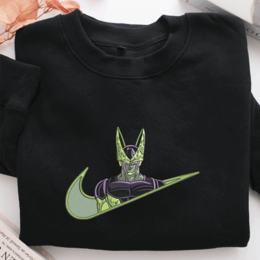 Perfect Cell Swoosh Nike Embroidered Sweatshirt, Nike Movie Inspired, Best Gifts Idea For Him Her - Image 2