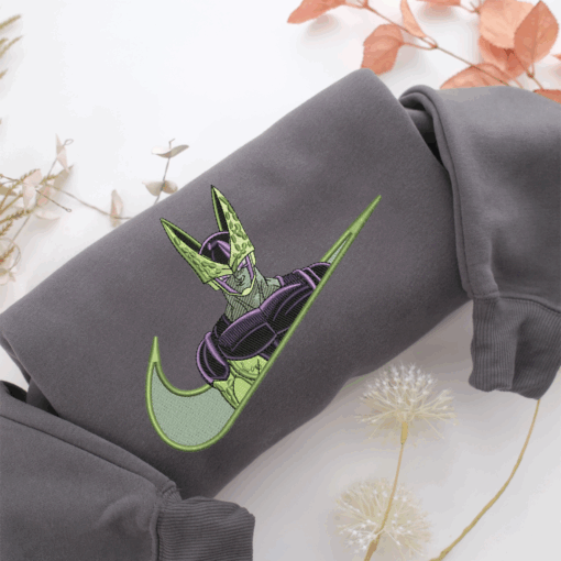 Perfect Cell Swoosh Nike Embroidered Sweatshirt, Nike Movie Inspired, Best Gifts Idea For Him Her - Image 4