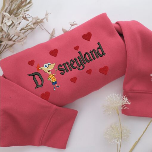 Phineas Flynn Disneyland Embroidery, Disneyland Embroidered Sweatshirt, Movie Disney Inspired, Best Gifts Idea For Him Her - Image 4