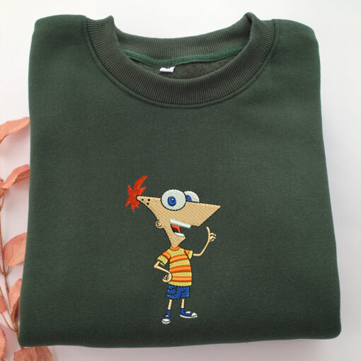 Phineas Flynn Embroidery, Disneyland Embroidered Sweatshirt, Movie Disney Inspired, Best Gifts Idea For Him Her - Image 3