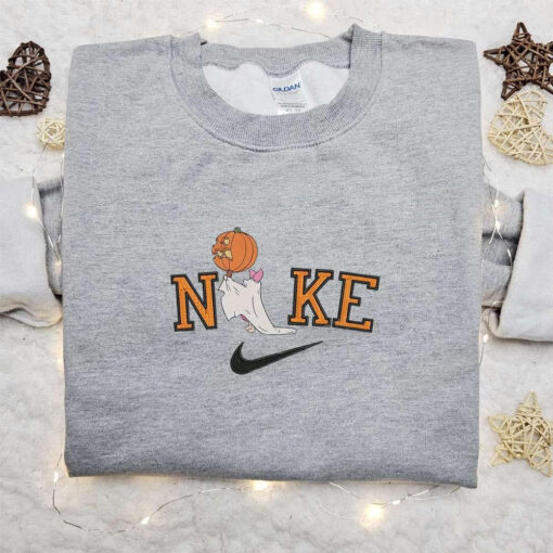 Piglet Ghost Pumpkin Halloween x Nike Embroidered Sweatshirt Walt Disney Characters Embroidered Shirt Best Halloween Gift Idea