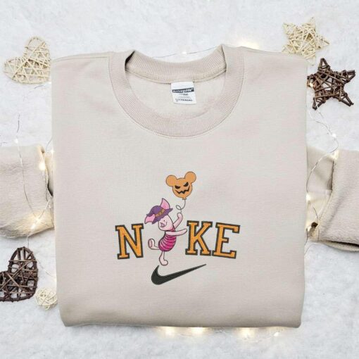 Piglet Pumpkin Balloon Halloween x Nike Embroidered Sweatshirt Horror Movie Halloween Embroidered Shirt Best Halloween Gift Ideas