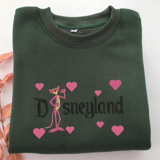 Pink Panther Disneyland Embroidery, Disneyland Embroidered Sweatshirt, Movie Disney Inspired, Best Gifts Idea For Him Her - Image 3
