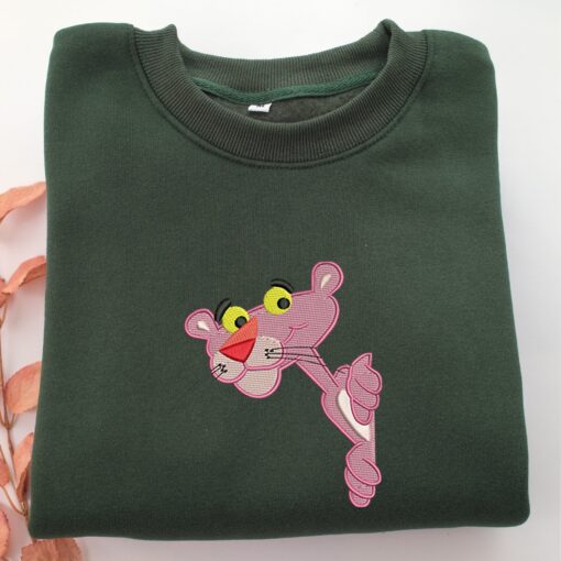 Pink Panther Embroidery, Disneyland Embroidered Sweatshirt, Movie Disney Inspired, Best Gifts Idea For Him Her - Image 3