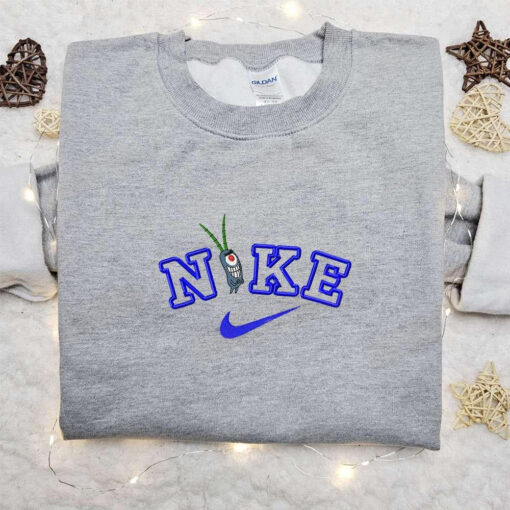 Plankton X Nike Cartoon Embroidered Sweatshirt Walt Disney Characters Embroidered Shirt Best Birthday Gift Ideas For Family