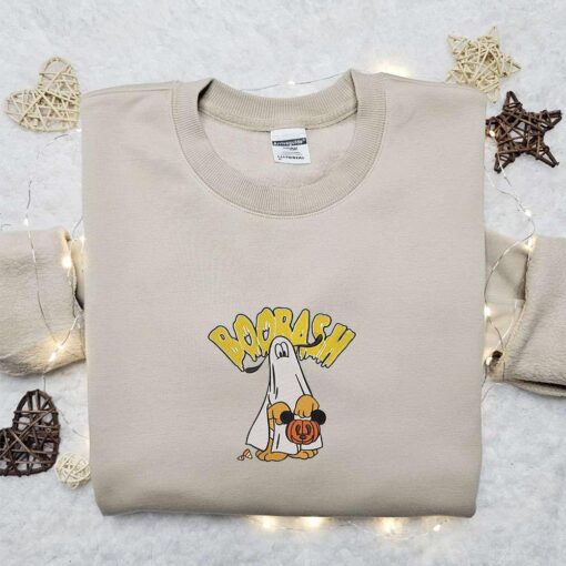 Pluto Boo Bash Embroidered Sweatshirt Disney Characters Embroidered Hoodie Best Halloween Gift Ideas