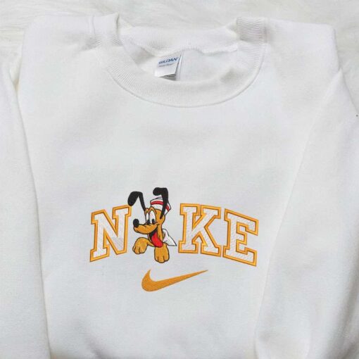 Pluto Cruise Trip X Nike Embroidered Shirt Disney Characters Embroidered Shirt Cartoon Embroidered Hoodie
