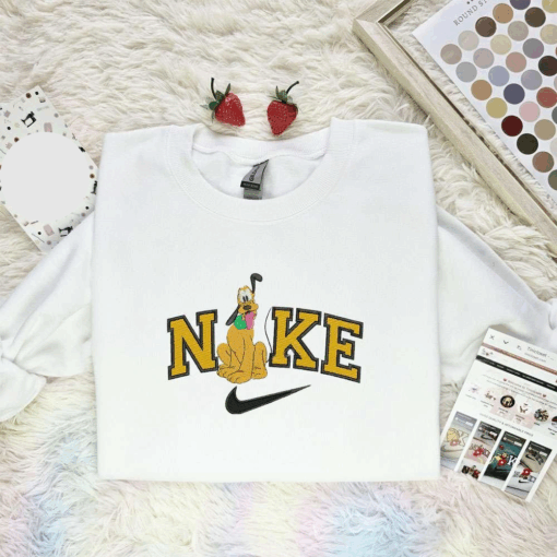 Pluto Embroidered Shirt Disney Characters Embroidered Hoodie