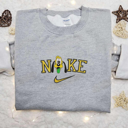 Pluto Frankenstein x Nike Embroidered Sweatshirt Walt Disney Characters Embroidered Shirt Best Halloween Gift Ideas