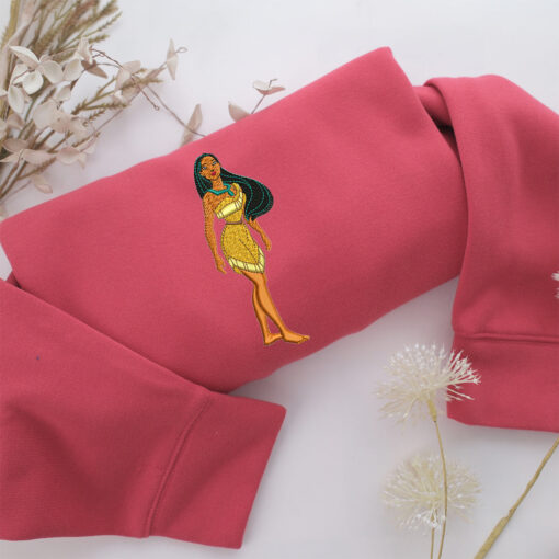 Pocahontas Embroidery, Disneyland Embroidered Sweatshirt, Movie Disney Inspired, Best Gifts Idea For Him Her - Image 4