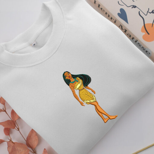Pocahontas Embroidery, Disneyland Embroidered Sweatshirt, Movie Disney Inspired, Best Gifts Idea For Him Her - Image 2