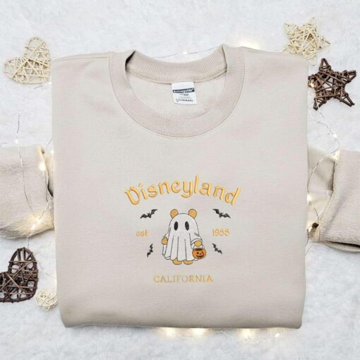 Pooh Boo Ghost Disneyland California Halloween Embroidered Shirt