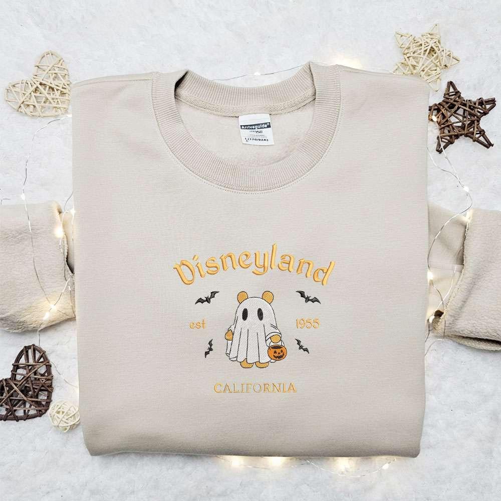 Pooh Boo Ghost Disneyland California Halloween Embroidered Shirt