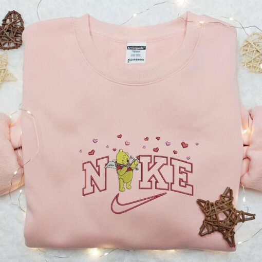 Pooh Cupid Love X Nike Embroidered Sweatshirt Winnie The Pooh Disney Embroidered Shirt The Best Gift