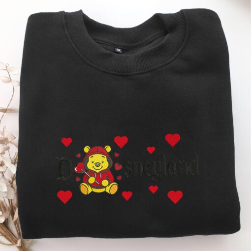 Pooh Love Disneyland Embroidery, Disneyland Embroidered Sweatshirt, Movie Disney Inspired, Best Gifts Idea For Him Her - Image 5