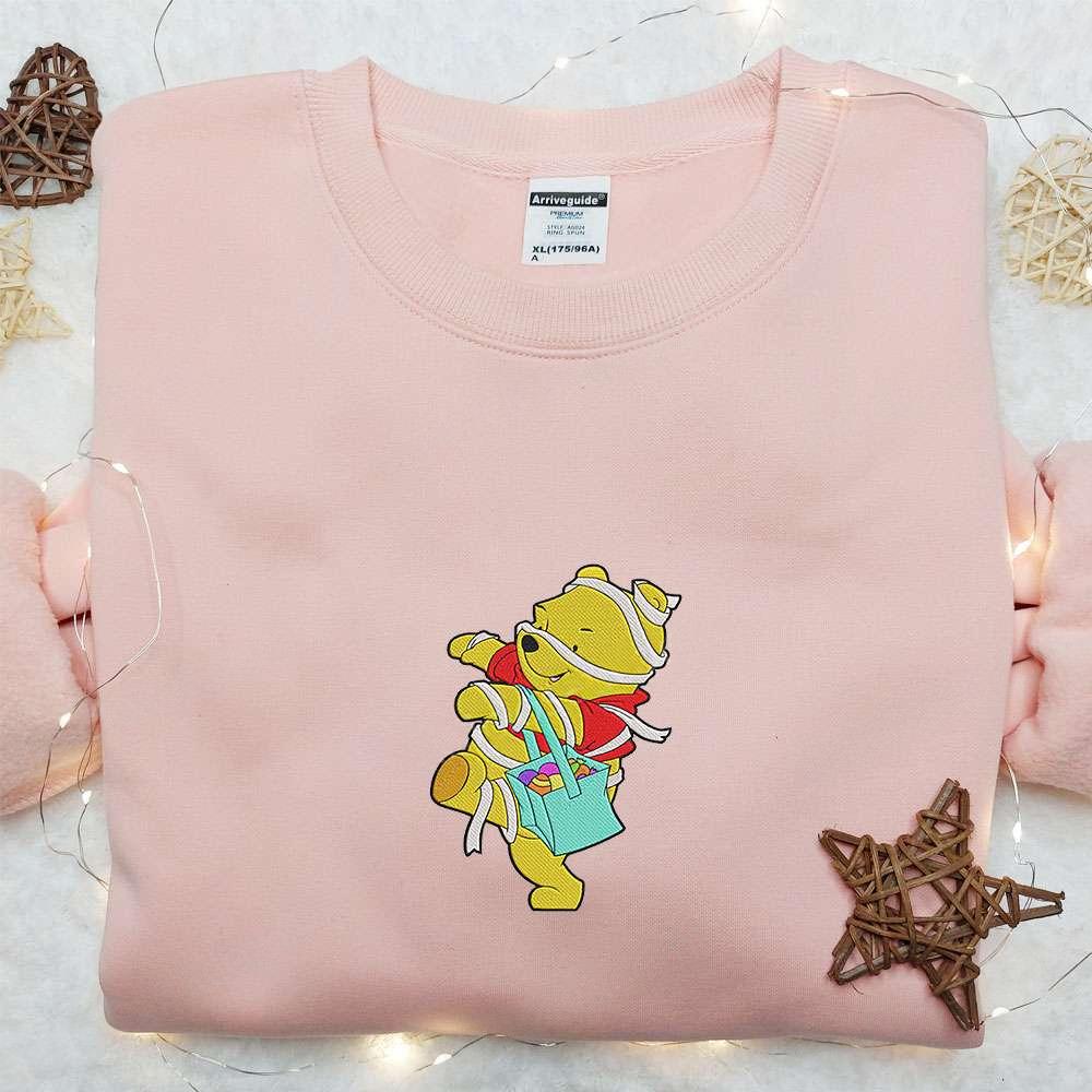 Pooh Mummy Embroidered Sweatshirt Disney Halloween Embroidered T shirt Best Halloween Gift Ideas