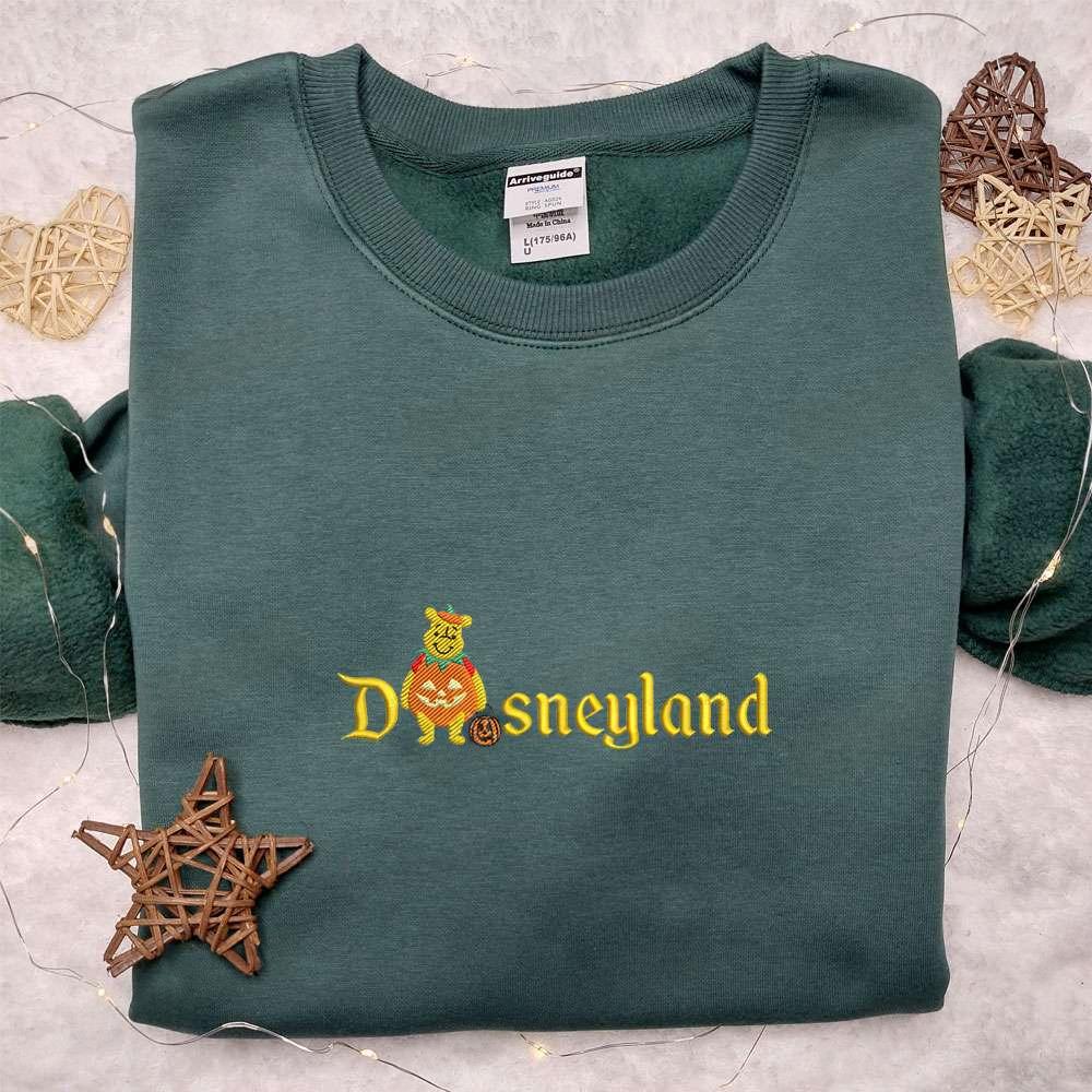 Pooh Pumpkin Costume Disneyland Halloween Embroidered Shirt
