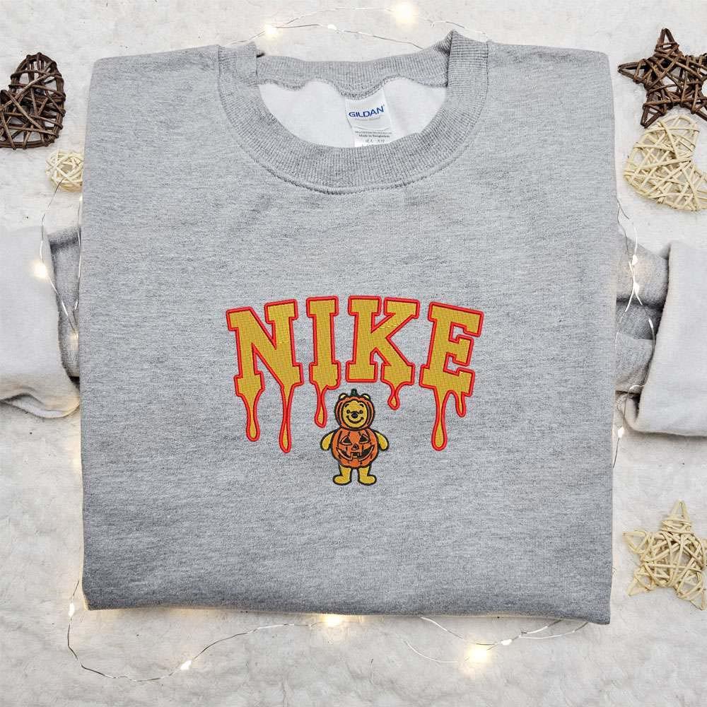 Pooh Pumpkin Halloween Embroidered Shirt
