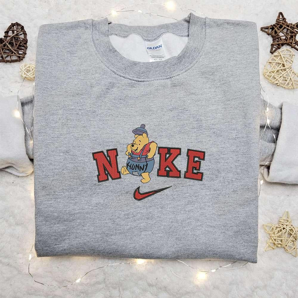 Pooh Trick or Treat Halloween x Nike Embroidered Sweatshirt Walt Disney Characters Embroidered Shirt Best Halloween Gift Ideas