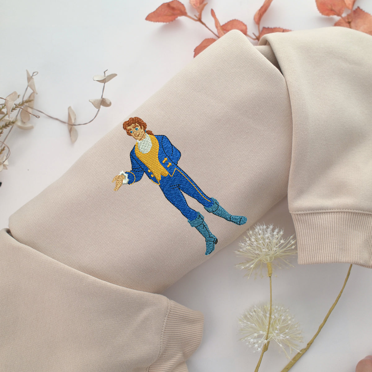 Prince Adam Beast Embroidery, Disneyland Embroidered Sweatshirt, Movie Disney Inspired, Best Gifts Idea For Him Her