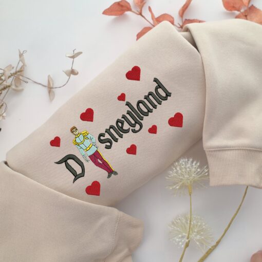 Prince Charming Disneyland Embroidery, Disneyland Embroidered Sweatshirt, Movie Disney Inspired, Best Gifts Idea For Him Her