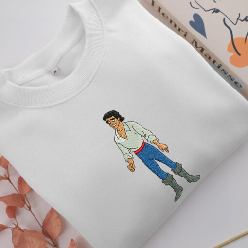 Prince Eric v2 Embroidery, Disneyland Embroidered Sweatshirt, Movie Disney Inspired, Best Gifts Idea For Him Her - Image 2