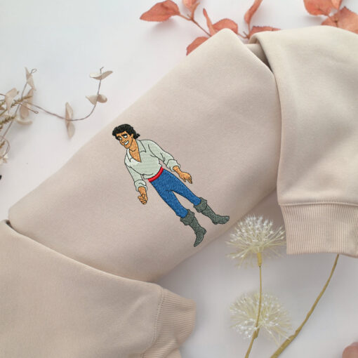 Prince Eric v2 Embroidery, Disneyland Embroidered Sweatshirt, Movie Disney Inspired, Best Gifts Idea For Him Her