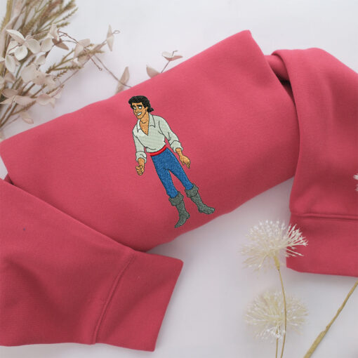 Prince Eric v2 Embroidery, Disneyland Embroidered Sweatshirt, Movie Disney Inspired, Best Gifts Idea For Him Her - Image 4
